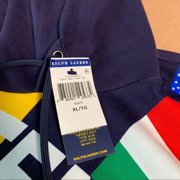 Polo Ralph Lauren Men’s Tennis Print Sweatshirt Hoodie Jacket - Picture 3 of 6